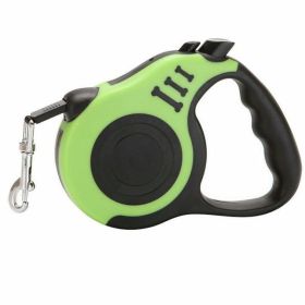 Automatic Retractable Dog Leash Pet Collar Automatic Walking Lead FreeLeash (Color: Green, Length: 3m)