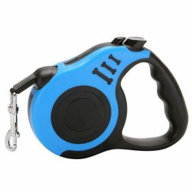 Automatic Retractable Dog Leash Pet Collar Automatic Walking Lead FreeLeash (Color: Blue, Length: 5m)